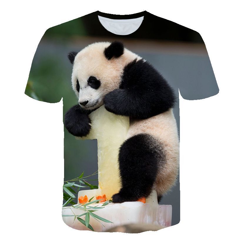 Summer New Children's T-shirt, Animal Panda 3D Digital Printing Casual And Comfortable T-shirt, Abundant Supply