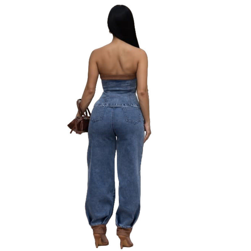 Tube Top Stretch Pants Casual Suit