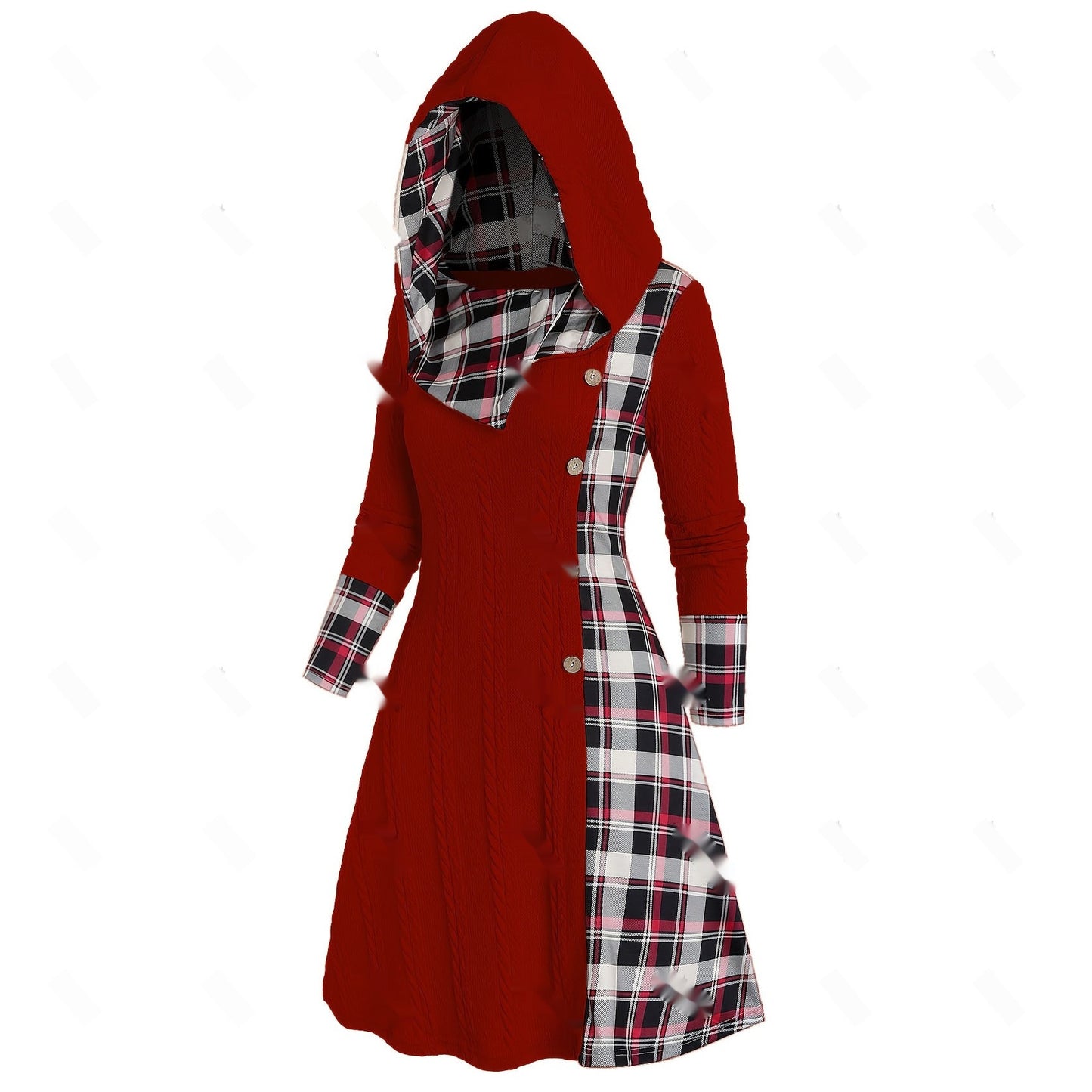 Women's Fashion Knitted Hooded Dress