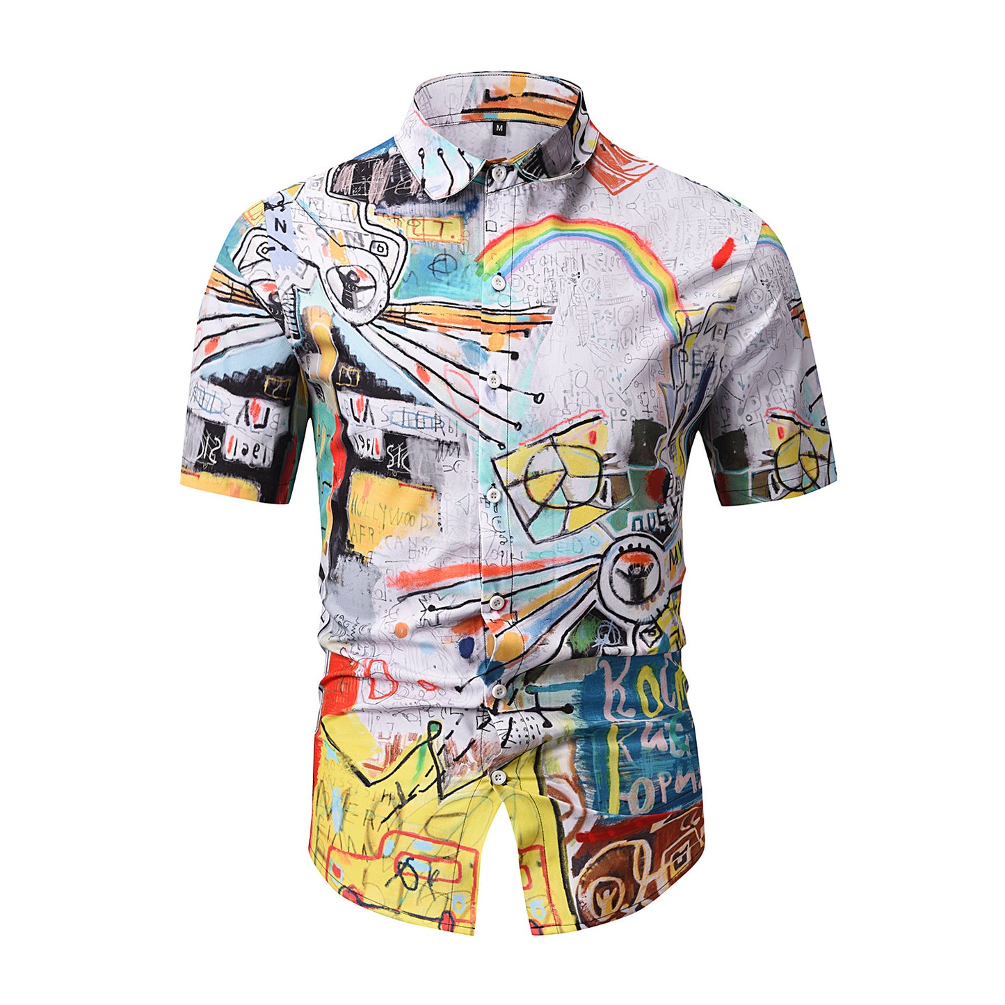 Fashion Loose Digital Print Short Shirt