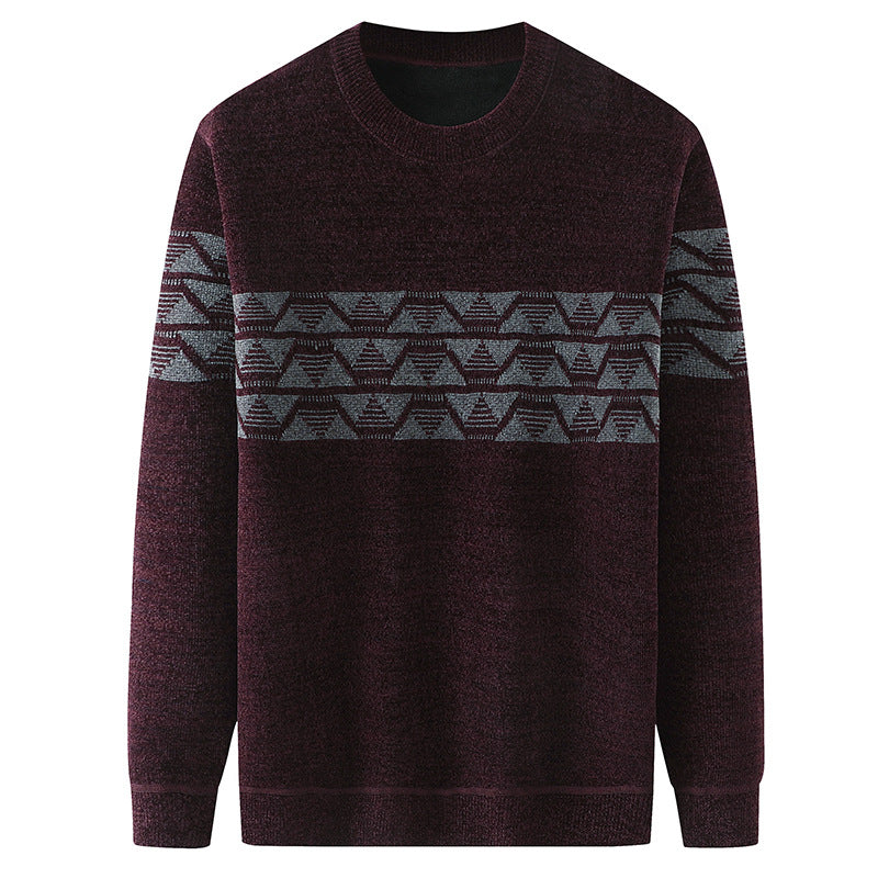 Men's Round Neck Padded Wool Warm Bottoming Shirt