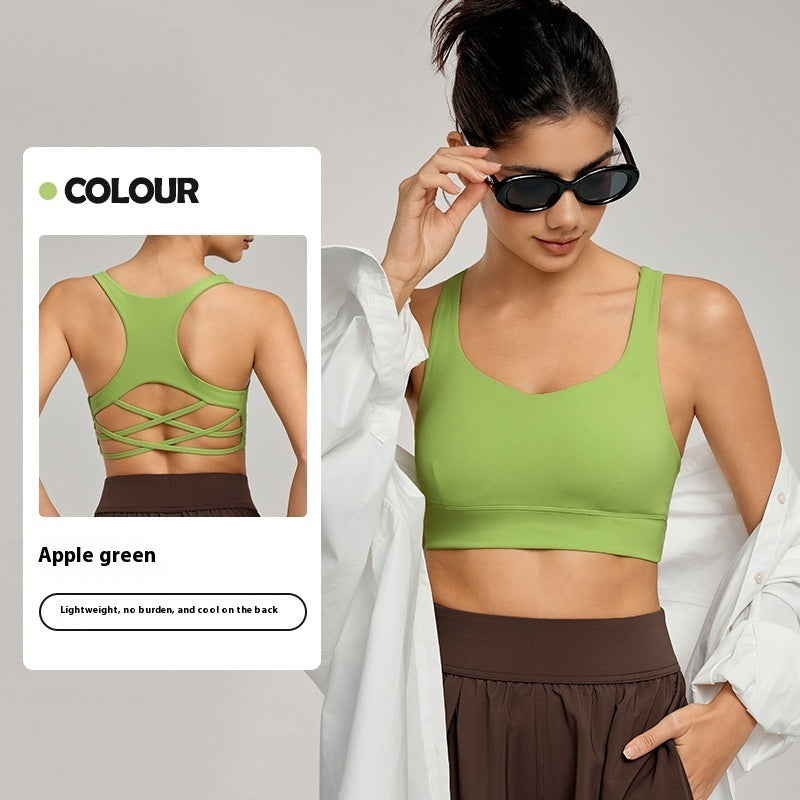 Cross Backless Bra Yoga Workout Top
