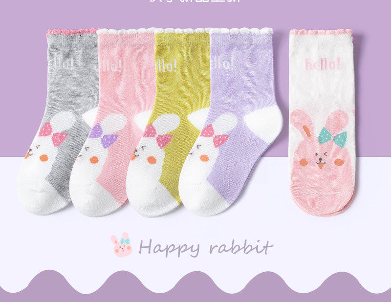 Cute Cartoon Baby Cotton Boys And Girls Princess Wind Tube Socks