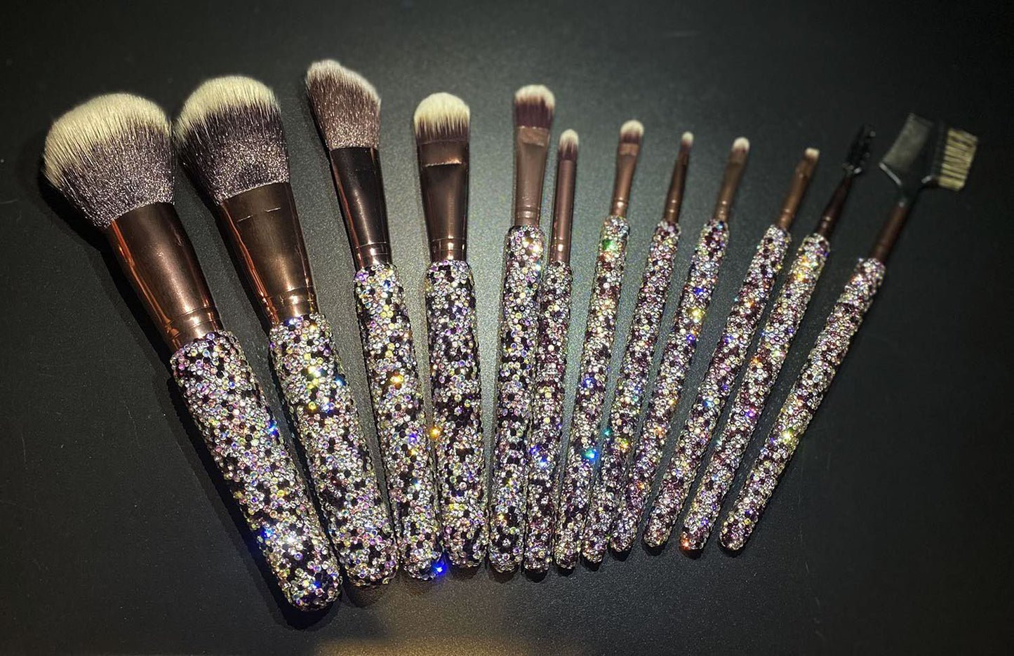 High Grade Diamond Inlaid Makeup Brush Set