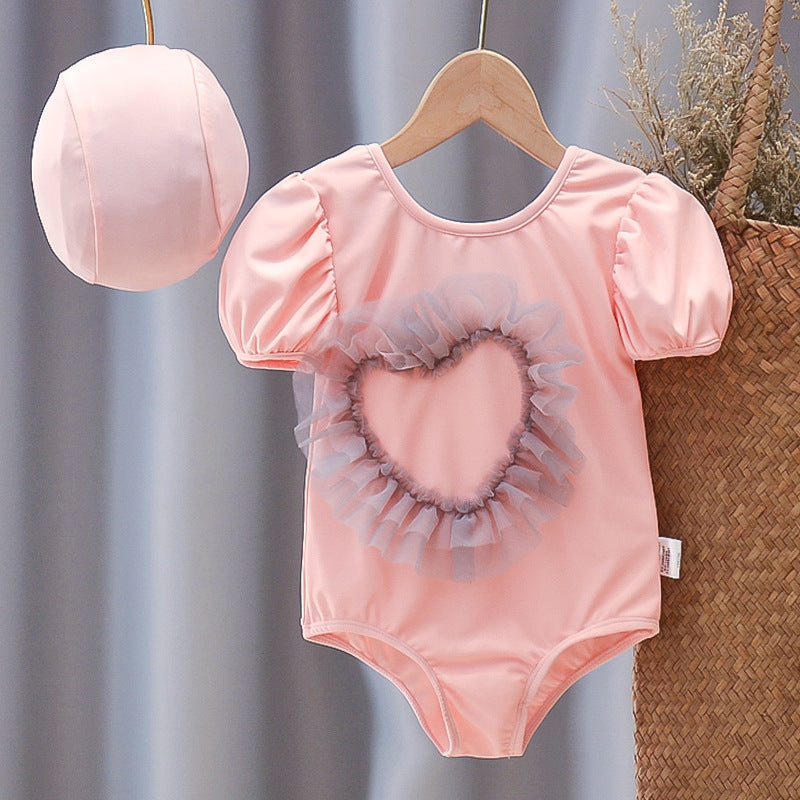 Children's Swimsuit Girls Long-sleeved Baby Girl One-piece Swimsuit Summer