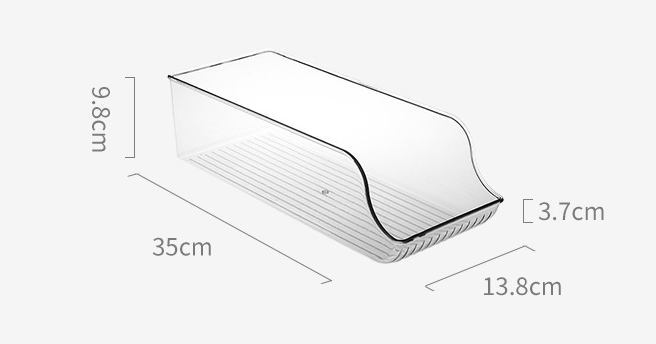 Refrigerator Beverage Storage Box Double-layer Self-rolling Kitchen Storage Rack