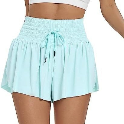 Women's Solid Color Elegant Sports High Waist Shorts