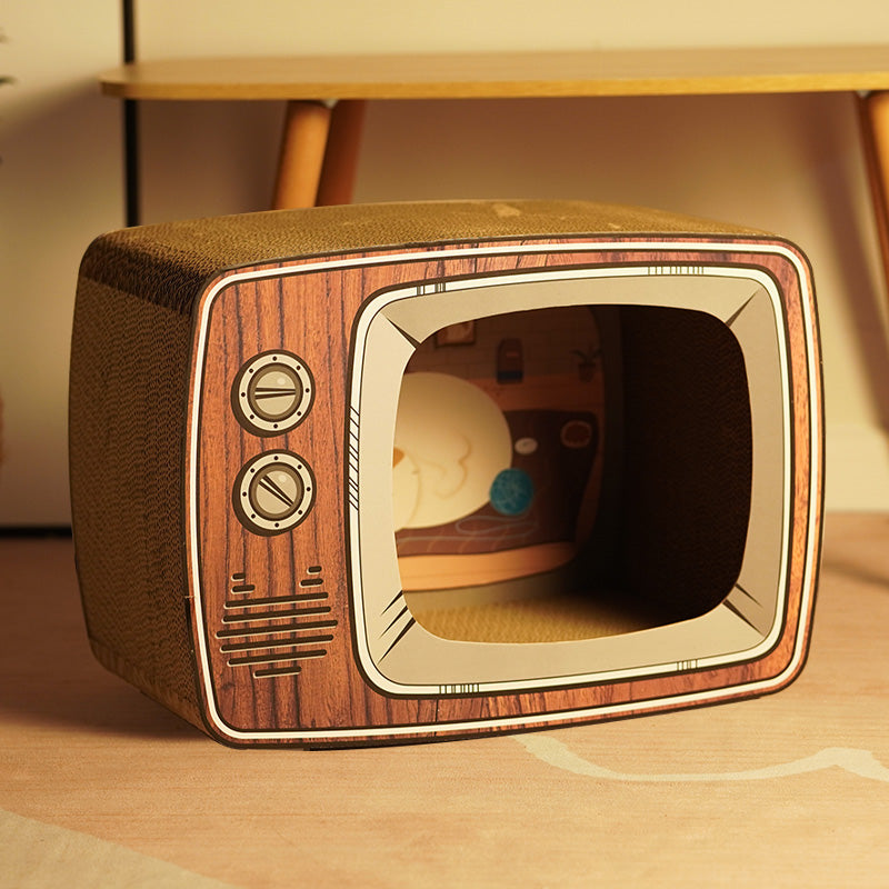 Radio Cat Scratcher Cat Litter Integrated Carton Corrugated Cat