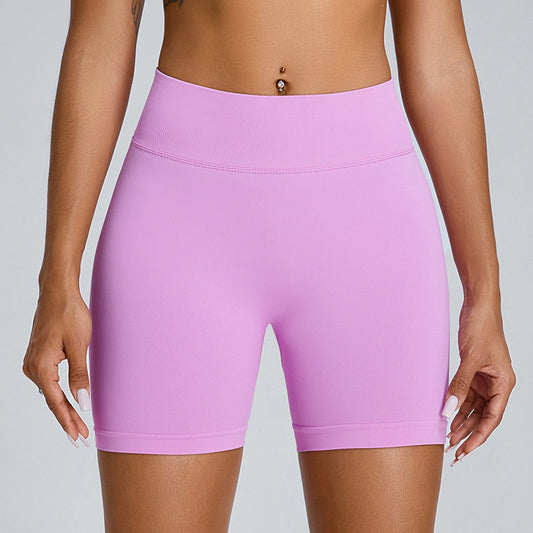 Seamless Yoga Shorts Women's Three-point High Waist