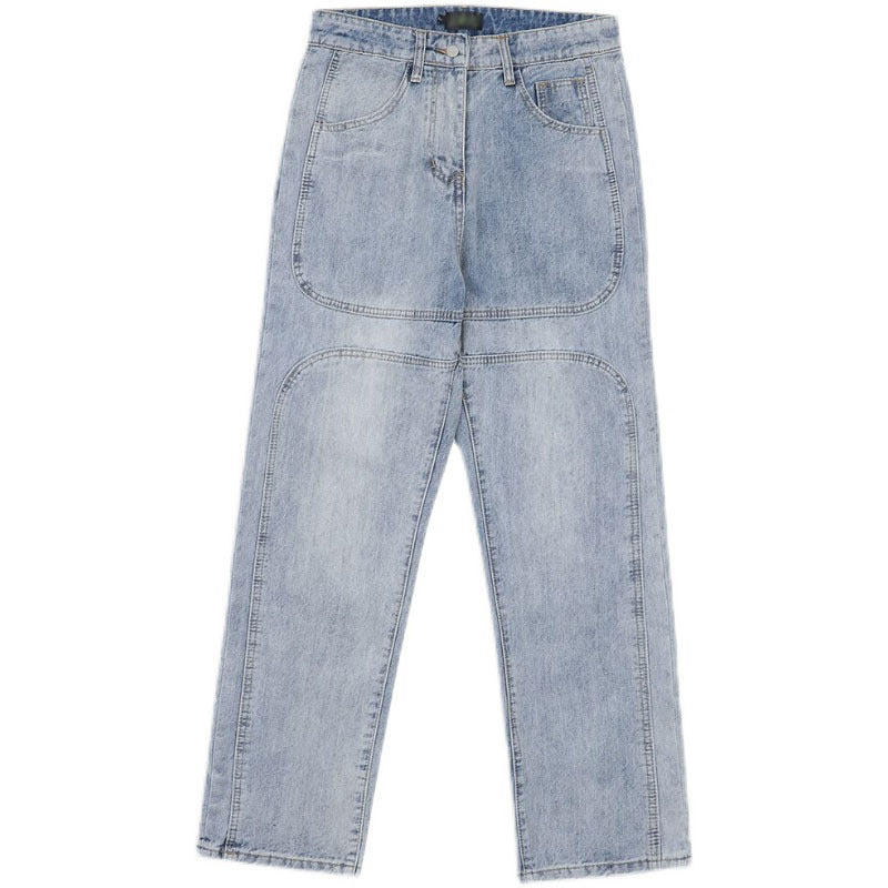 National Tide Straight Retro Wash Fashion Jeans Men And Women Ins