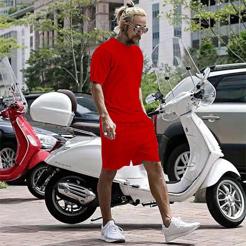 Men's Running Loose Casual Vacation Two-piece Suit