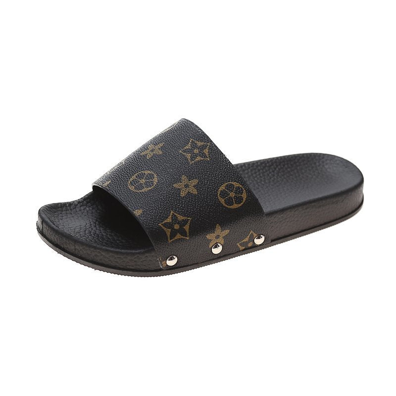 Summer Outdoor Wear Korean Style New Fashion Flip-flops Soft Bottom Bathroom Couple Outdoor Slippers