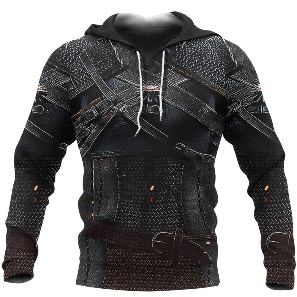 God Of War Men's Armor Printed Sweater Long Sleeve Sweater