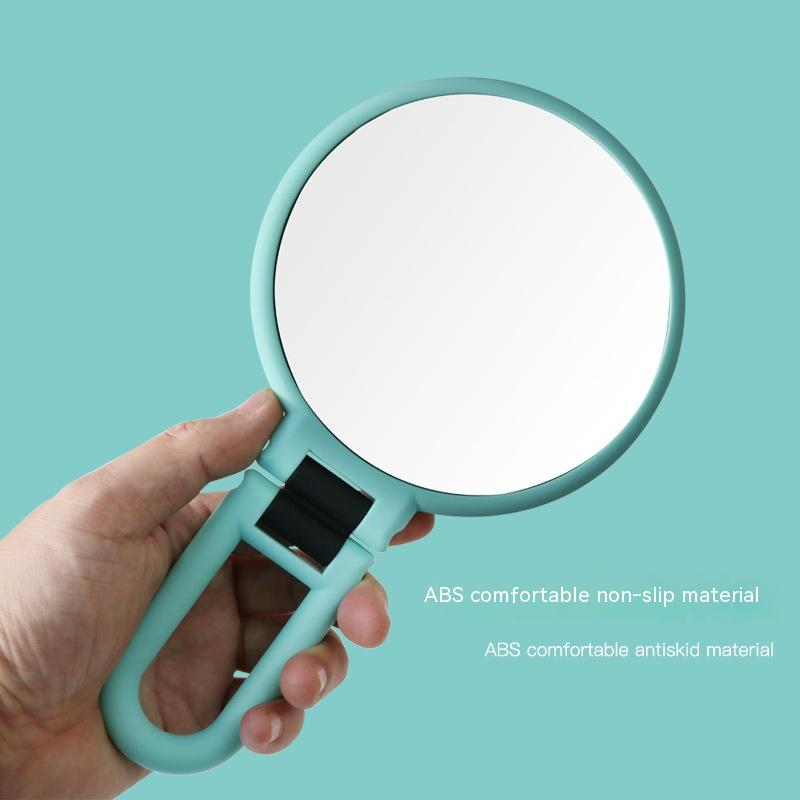 Girl Travel Outdoor Gadget Portable Handheld Double Mirror With 10x Magnification Effect Beauty High Clearness Makeup Mirror
