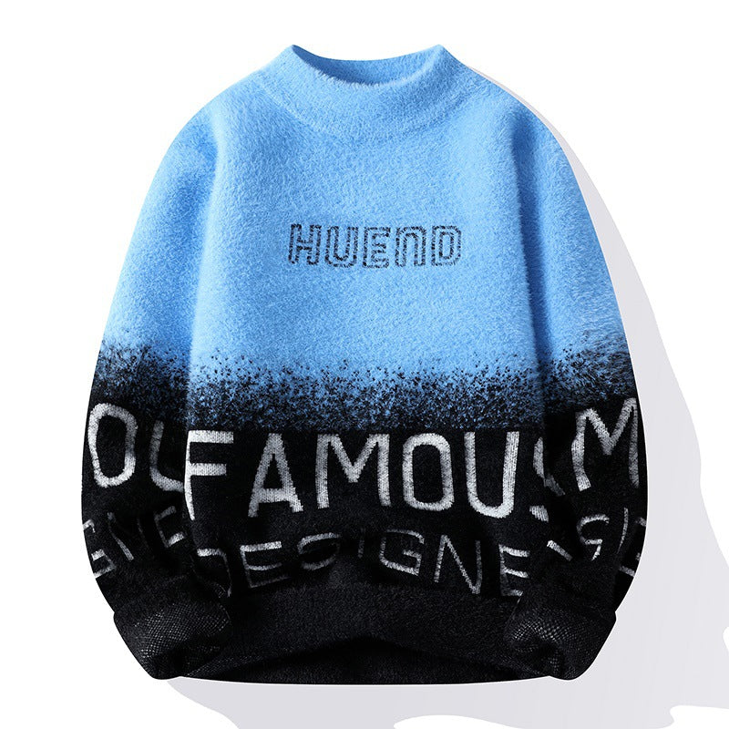 Men's Half Turtleneck  With Fleece Thickened Sweater