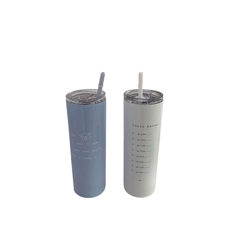 Large-capacity Stainless Steel Coffee Cup With Cold Insulation Straw