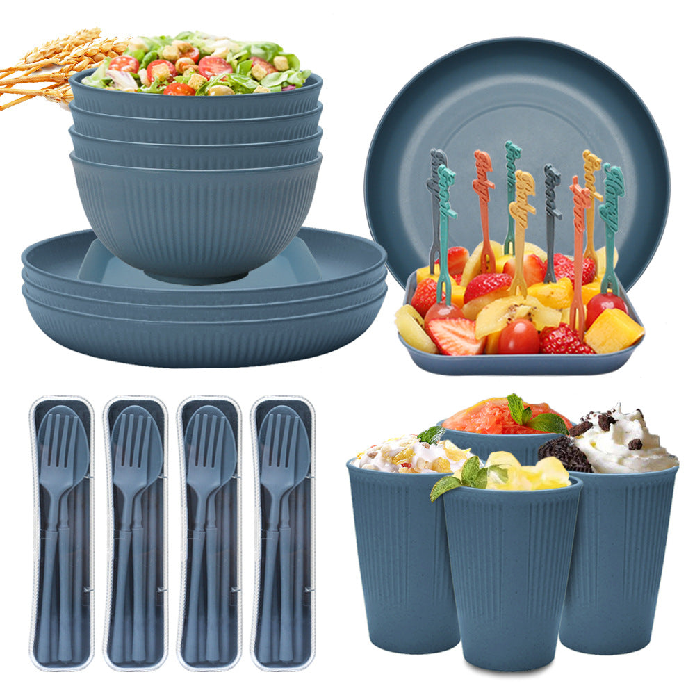 Wheat Straw Tableware Set For Home Meals