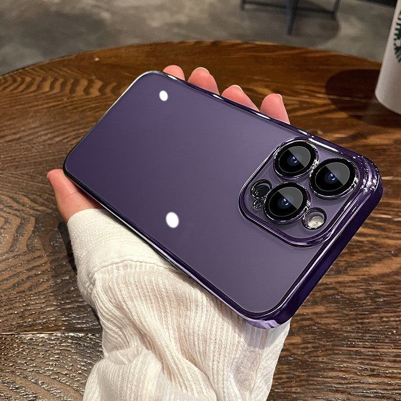 Self Contained Lens Film Full Bag Fall Proof TPU Electroplating Mobile Phone Case