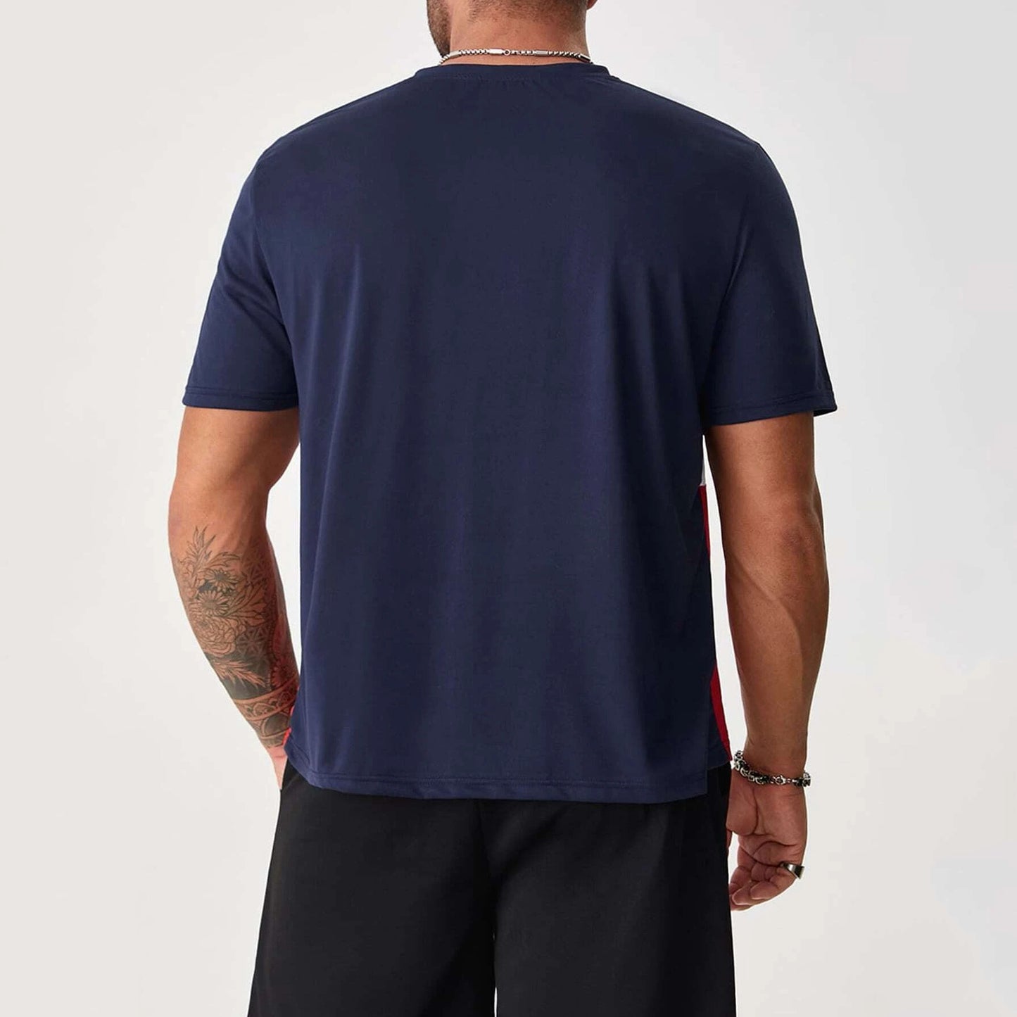 Men's T-shirt Crewneck Short Sleeve Stripes