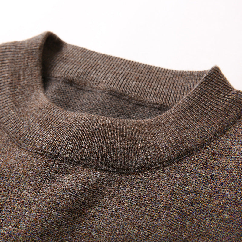 Men's Round Neck Padded Wool Warm Bottoming Shirt