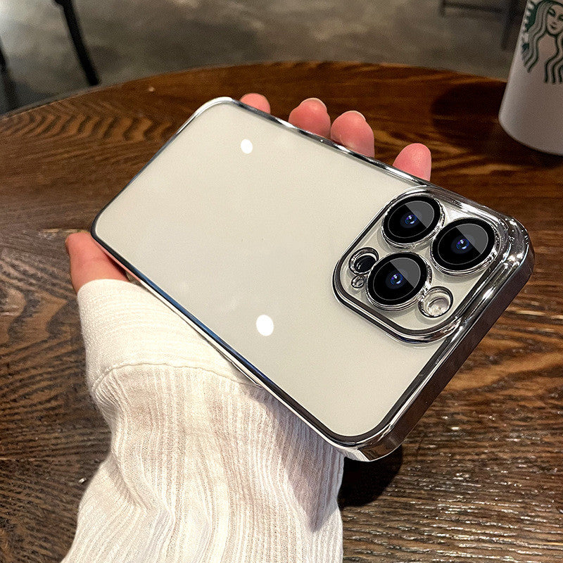 Self Contained Lens Film Full Bag Fall Proof TPU Electroplating Mobile Phone Case